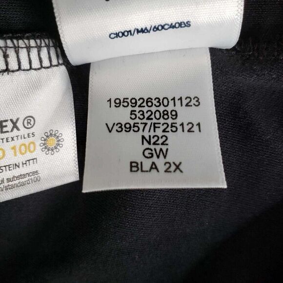 Lands End Shirt Womens Black Long Sleeve Plus Size 2X Popover V-Neck - Picture 6 of 8